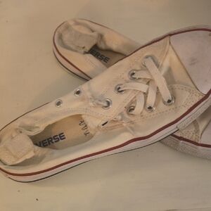 Converse Kids' Cream Canvas Sneakers